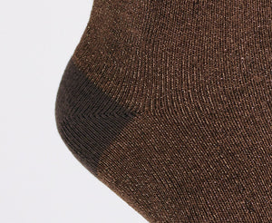 The Golden Brown Socks | Cozy and Sensible Yet Shiny Gold Socks | Dark Brown Socks with Sparkly Gold Threads | Goose Taffy