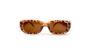 The Perfect Sunglasses | Tortoiseshell Frames with Amber Lenses | Leopard Tiger Cheetah Rectangle 90s y2k Rave Style Aesthetic | Goose Taffy